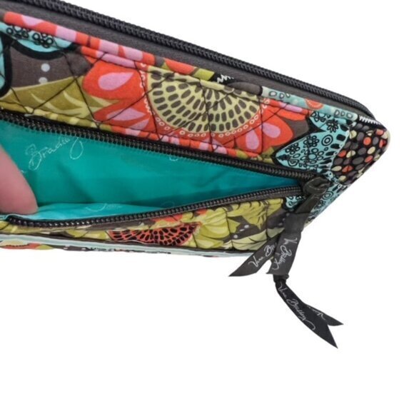 Vera Bradley Paisley Glenna Turn Lock Floral Clutch Wallet Bag Purse COTTAGE EUC - Picture 5 of 6